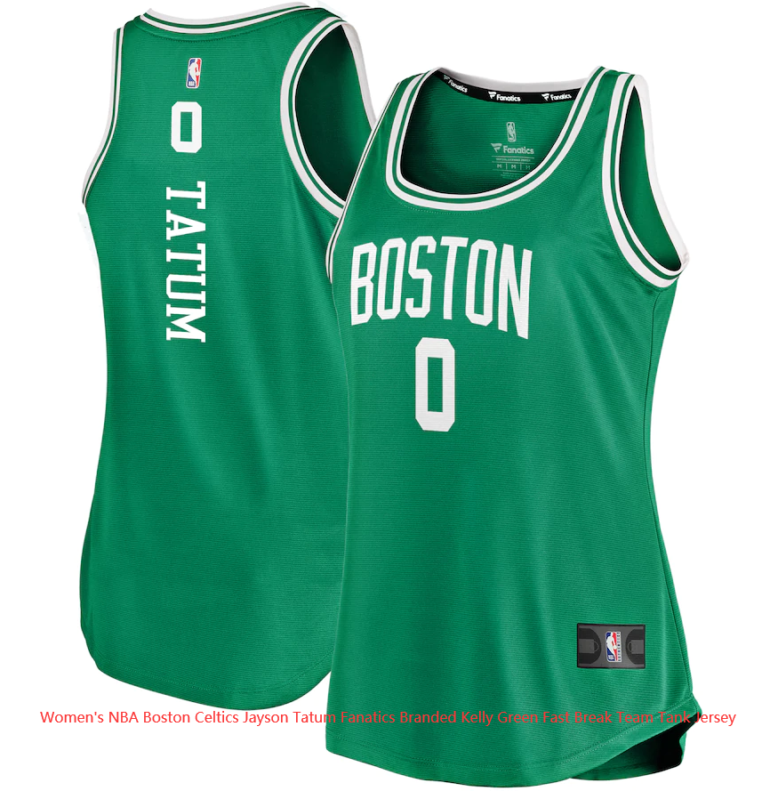 Women's NBA Boston Celtics Jayson Tatum Fanatics Branded Kelly Green Fast Break Team Tank Jersey